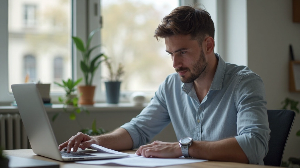Anfänger Trader lernt Volatilitäts-Analyse und Charttechniken am Computer