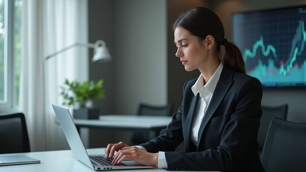 Computergrafik zeigt aufgezeichnete Trendlinien und Widerstandslinien auf blauem Candlestick-Chart