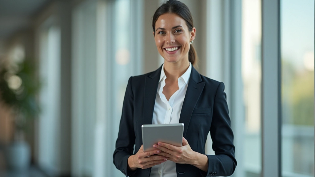 Trader mit Tablet überprüft Echtzeit-Börsennotierungen und Risikoparameter