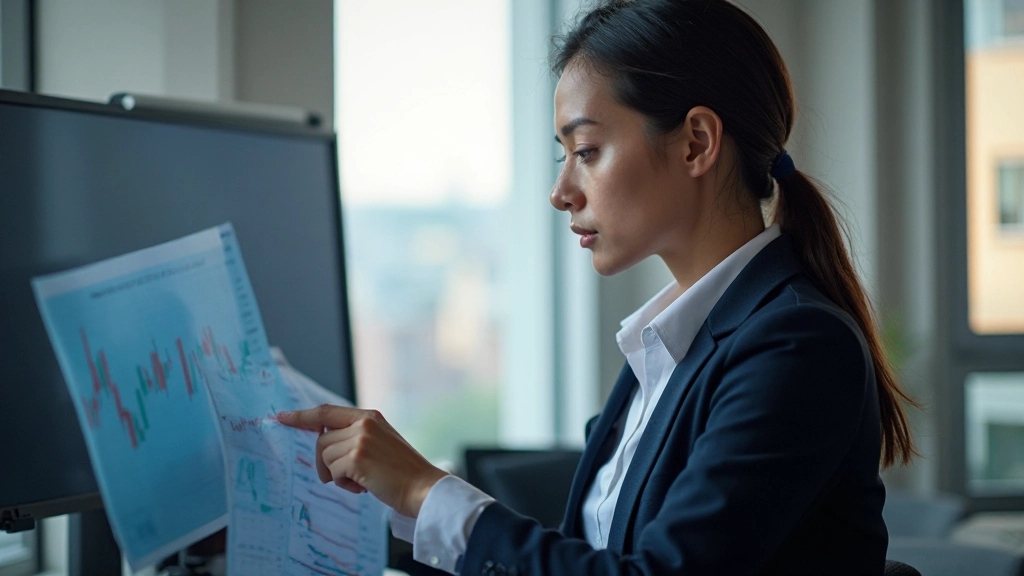 Handelsterminal zeigt Preischart mit Volumenhistogramm darunter und farblich kodiertem Volumen