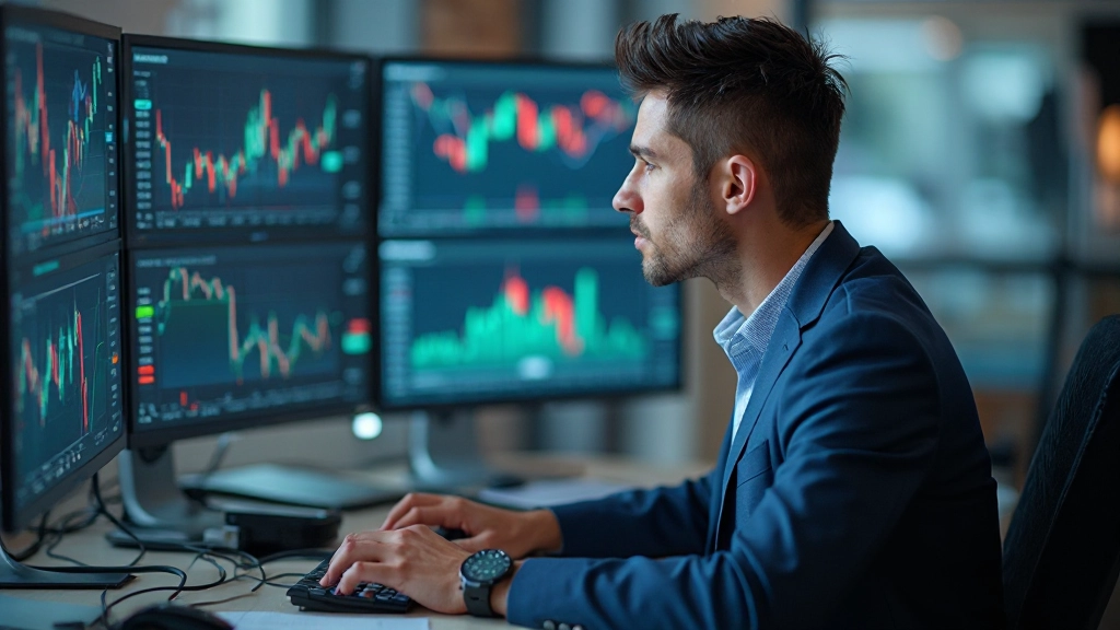 Dashboard einer modernen Handelsplattform mit Echtzeitkursen und Analysetools