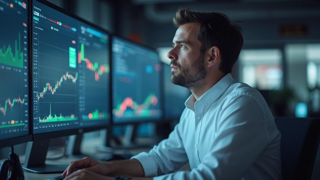 Diagramm zeigt volatile Aktienkursbewegungen mit Auf- und Abbewegungen in Echtzeit